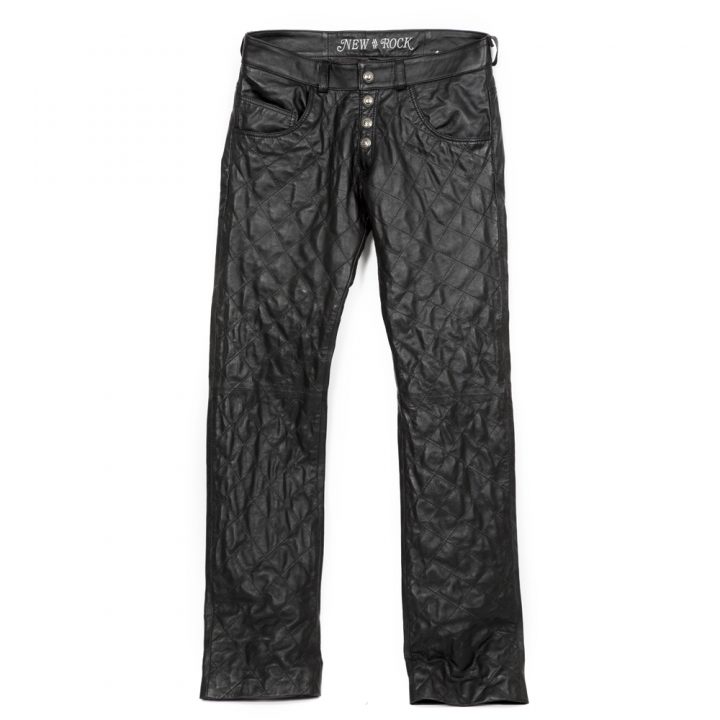 W.PANTS011-R1 BLACK LEATHER PANTS