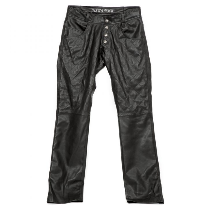 W.PANTS012-R1 BLACK LEATHER PANTS