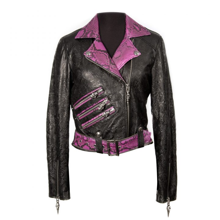 W.PUNKJACK1-R19 PITON LILA VINTAGE NEGRO