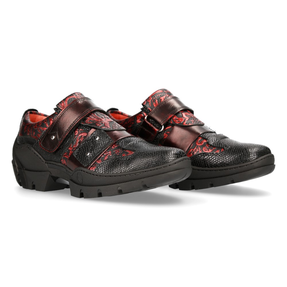 Chaussures Noir, Rouge New Rock M-FURIOUS014-C8