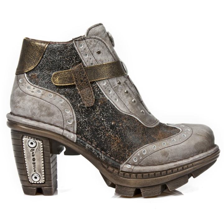 Chaussures Beige, Marron, Or New Rock M-NEOTR003-C6