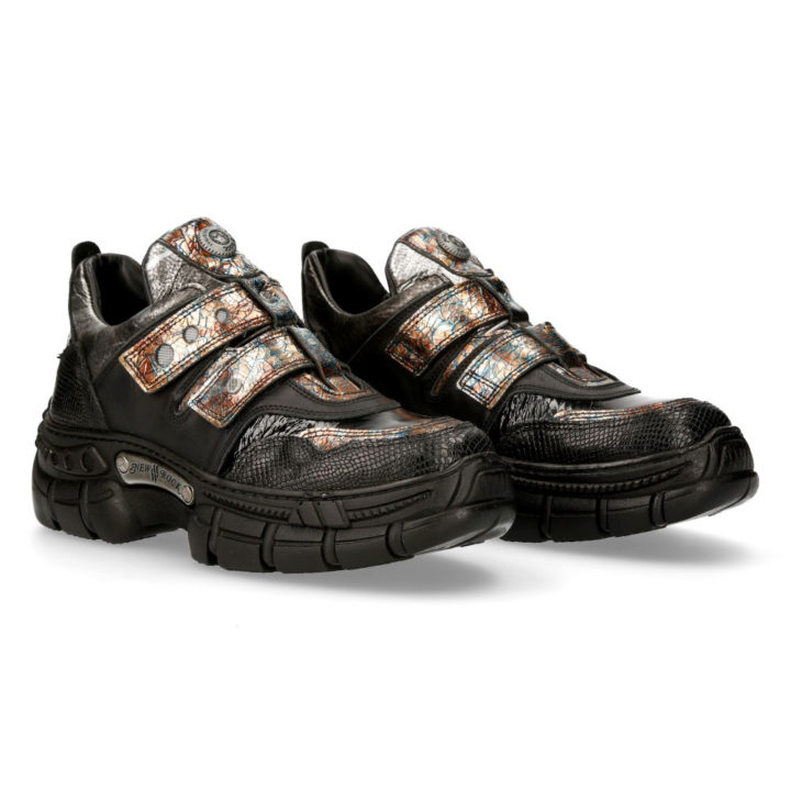 'Chaussures Acier, Bleu, Noir New Rock M-CRASH020-C7
