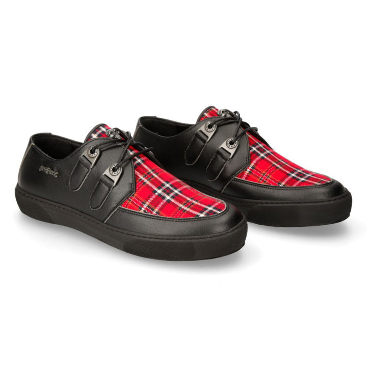Chaussures LEOPARDO, Noir, Rouge New Rock M-REBEL001-V4