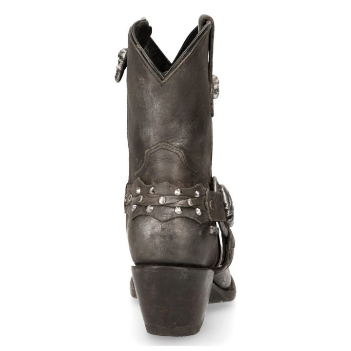 Bottines Argent, Noir New Rock M-WSTM005-S1 – Image 6