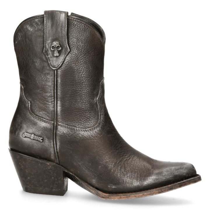 Bottines Argent, Noir New Rock M-WSTM006-S1 – Image 2