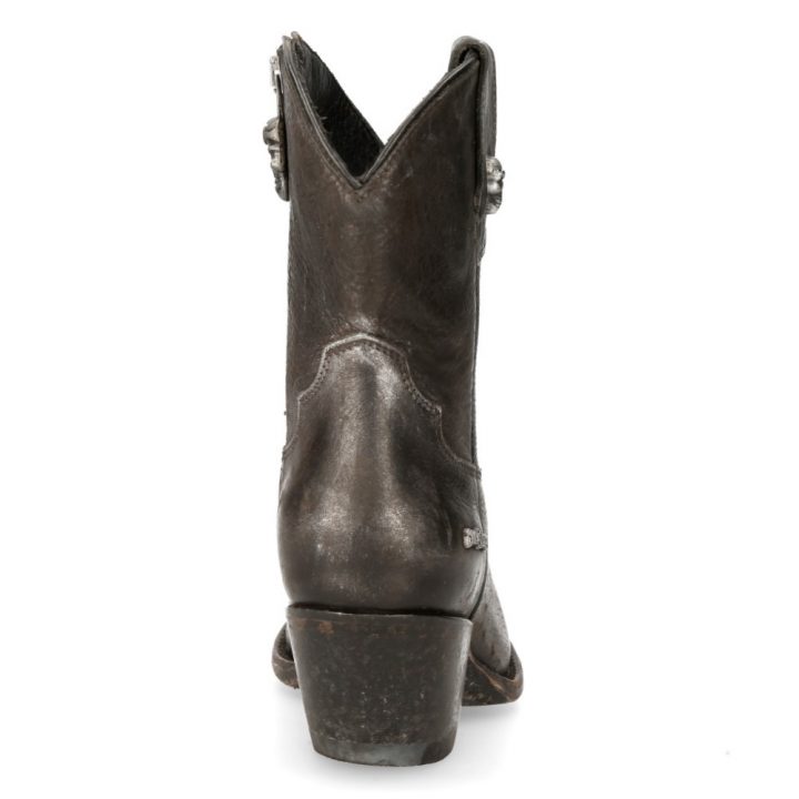 Bottines Argent, Noir New Rock M-WSTM006-S1 – Image 6