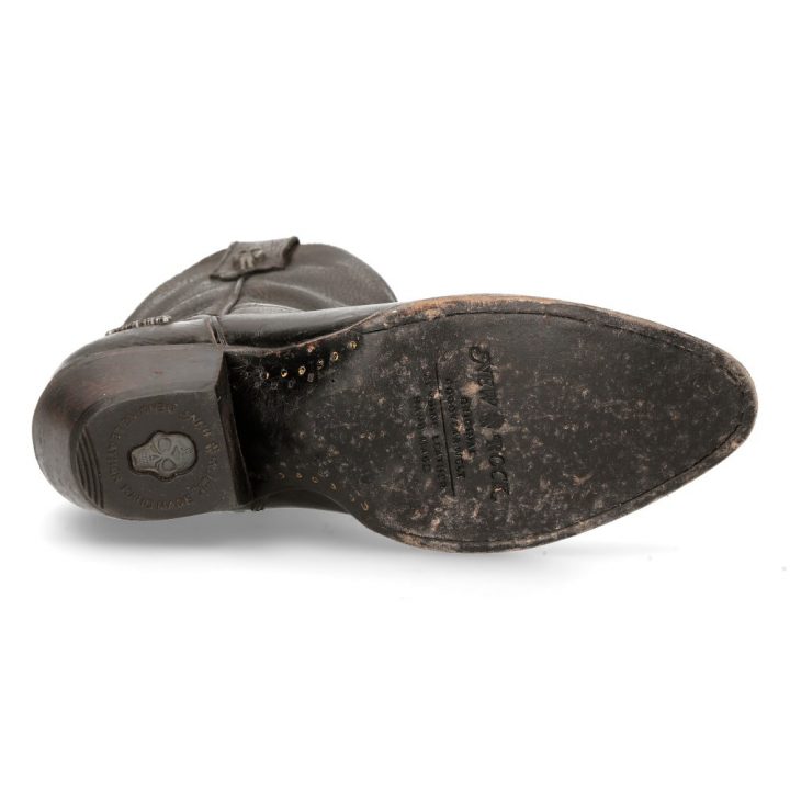 Bottines Argent, Noir New Rock M-WSTM006-S1 – Image 7