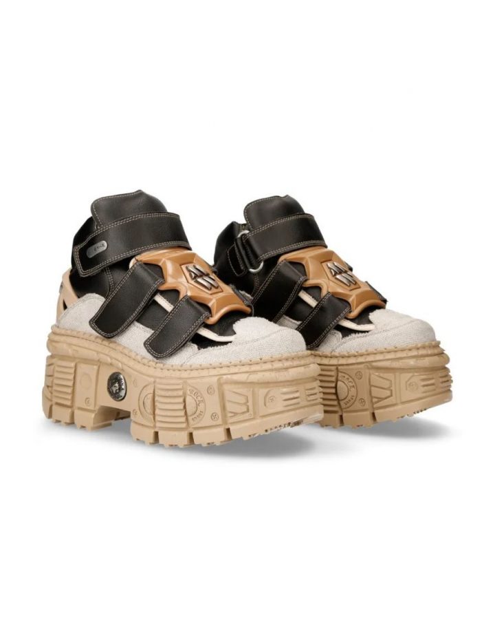 Chaussures vegan Noir New Rock M-WALL009-V2-1