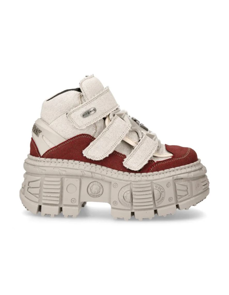 Chaussures vegan Bordeaux Rouge New Rock M WALL009 V4 1
