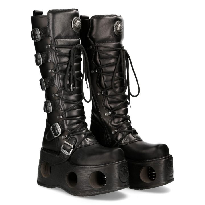 'Bottes hautes' Noir New Rock M-272-S2-1