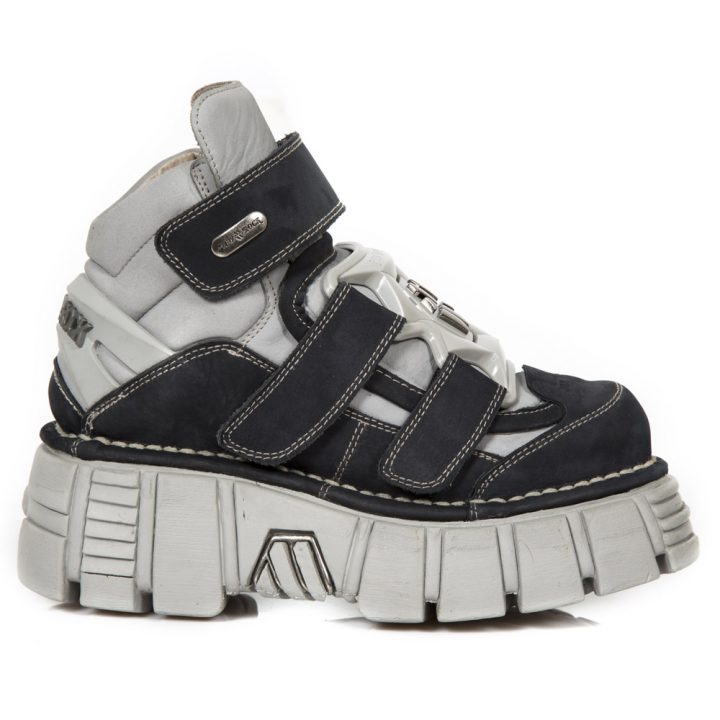 Bottines Gris, Noir New Rock 285-S23