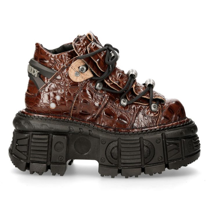 Bottines Marron, Noir New Rock M-106M-C13-1 – Image 2