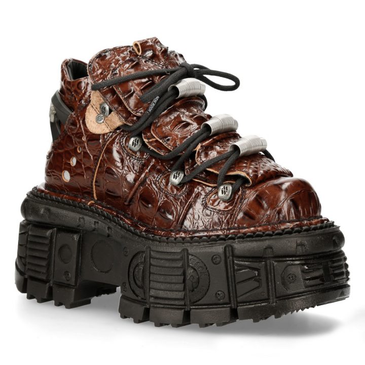 Bottines Marron, Noir New Rock M-106M-C13-1 – Image 3