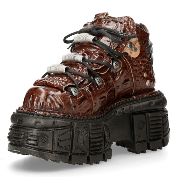 Bottines Marron, Noir New Rock M-106M-C13-1 – Image 5