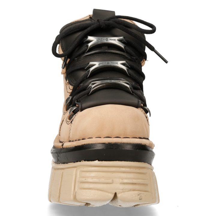 Bottines Beige, Noir New Rock M-106-S40 – Image 3