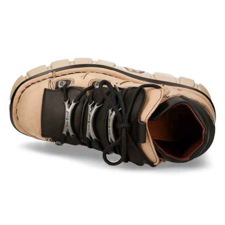 Bottines Beige, Noir New Rock M-106-S40 – Image 6