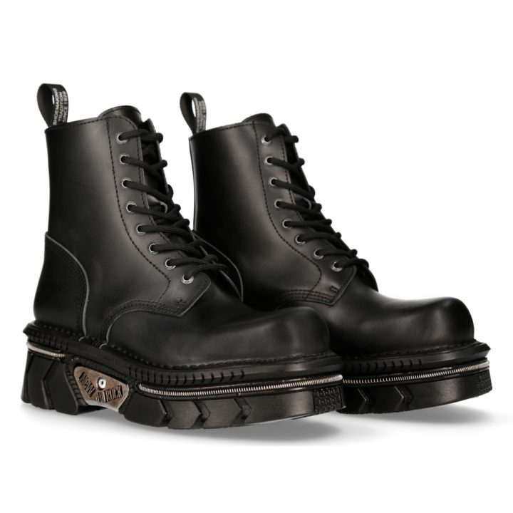 Bottines Noir New Rock M.MILI084N-S6