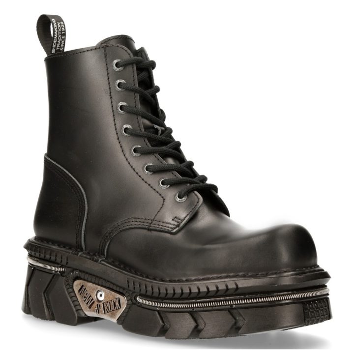 Bottines Noir New Rock M.MILI084N-S6 – Image 3