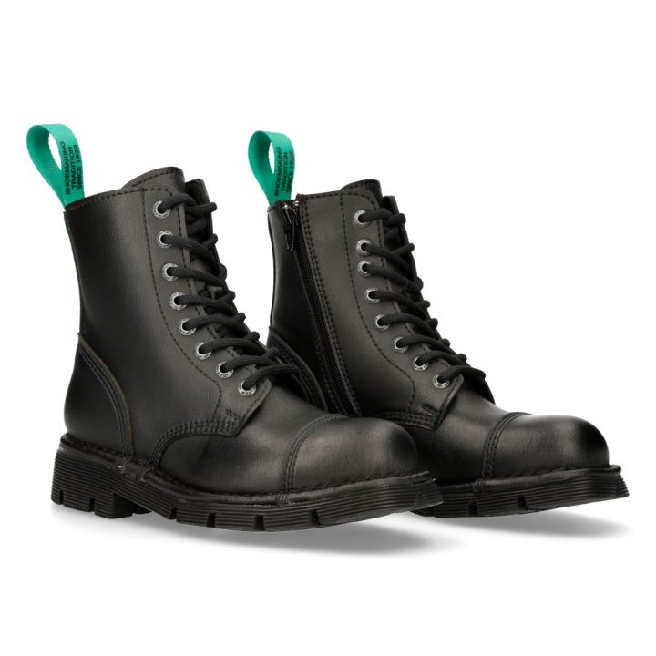 Bottines vegan Noir New Rock M-NEWMILI083-VS1-1