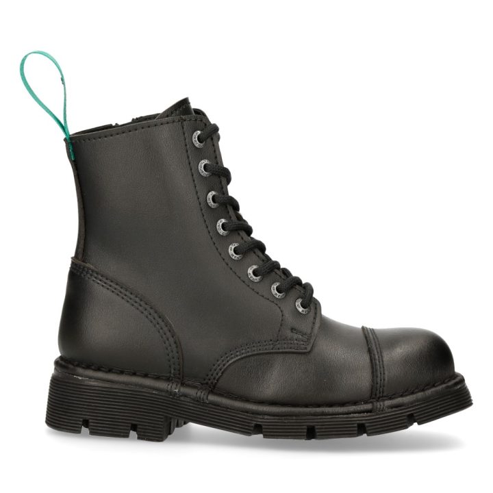 Bottines vegan Noir New Rock M-NEWMILI083-VS1-1 – Image 2