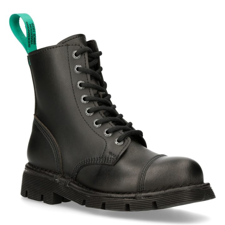 Bottines vegan Noir New Rock M-NEWMILI083-VS1-1 – Image 3