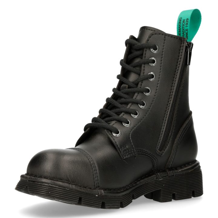 Bottines vegan Noir New Rock M-NEWMILI083-VS1-1 – Image 5