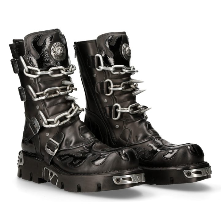 Bottes Acier, Noir New Rock M-727-S5