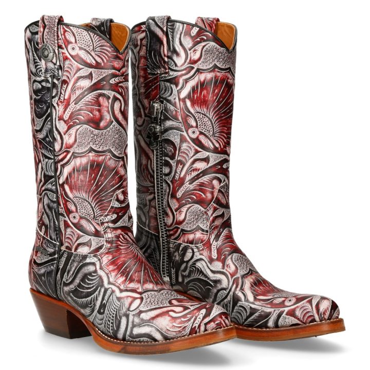 Bottes Acier, Rouge New Rock M-7731CL-C6