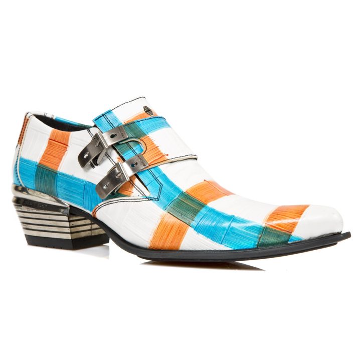 Chaussures Blanc, Bleu, Orange, Vert New Rock M-7934-S16 – Image 2