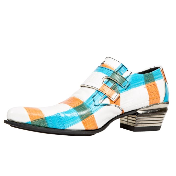 Chaussures Blanc, Bleu, Orange, Vert New Rock M-7934-S16 – Image 4
