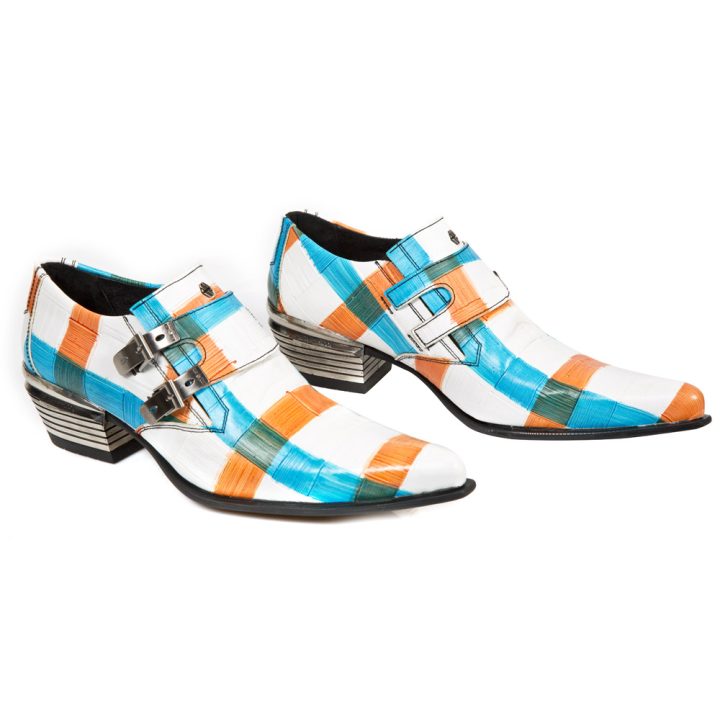 Chaussures Blanc, Bleu, Orange, Vert New Rock M-7934-S16 – Image 8