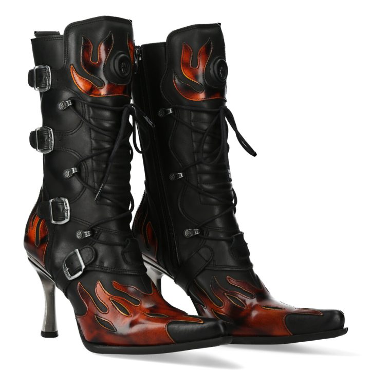 Bottes Feu, Noir New Rock M-9591-S4