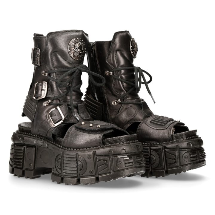 Bottines Noir New Rock M-BIOS107-C3