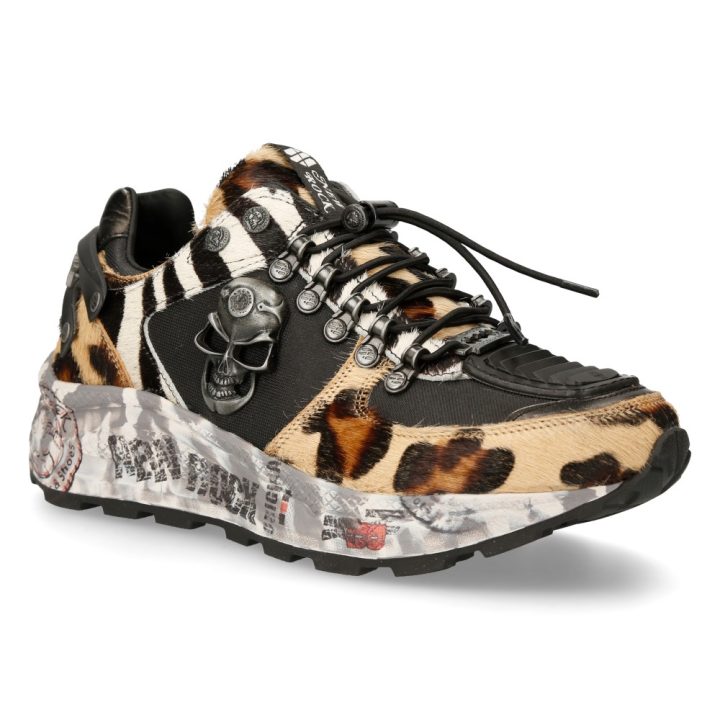 DEPORTIVOS Acier, Blanc, LEOPARDO, Noir New Rock M-CHRONO005-S2 – Image 3