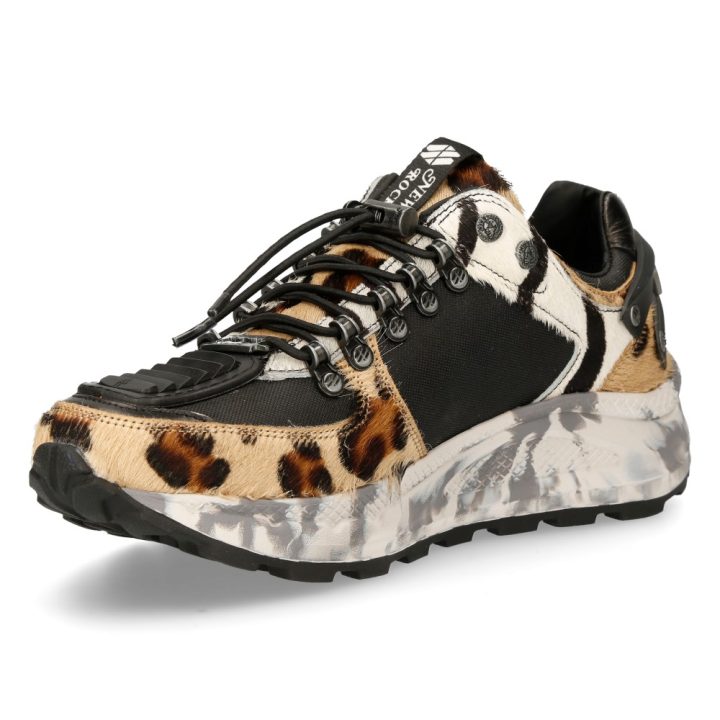 DEPORTIVOS Acier, Blanc, LEOPARDO, Noir New Rock M-CHRONO005-S2 – Image 5