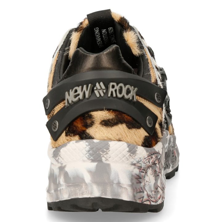 DEPORTIVOS Acier, Blanc, LEOPARDO, Noir New Rock M-CHRONO005-S2 – Image 6