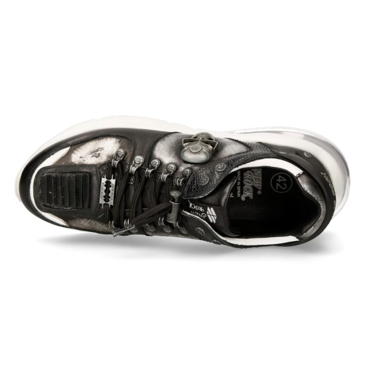 M-CHRONO005-S7 LUXOR NEGRO, NAPA BLANCA, BOX PLANE, PITONE NEGRO, XL PARSHALL BLANCO – Image 8