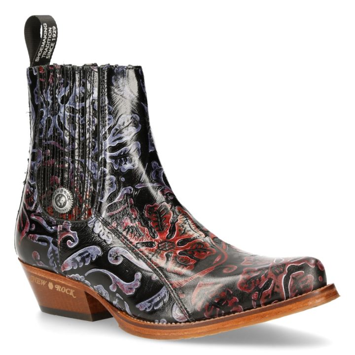Bottines Lilas, Noir, Rouge New Rock M-GY501C-C2 – Image 3