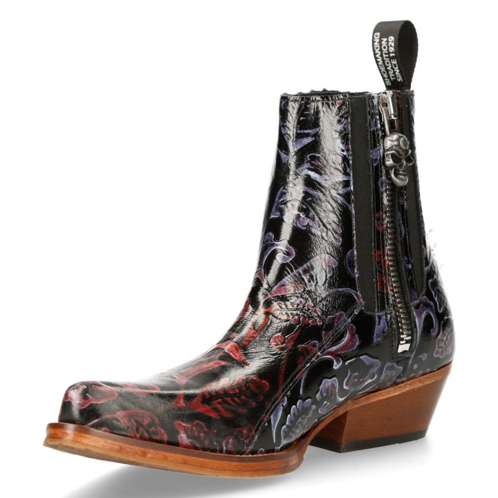 Bottines Lilas, Noir, Rouge New Rock M-GY501C-C2 – Image 5
