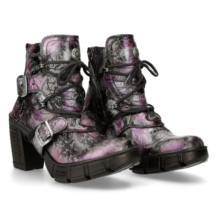 Bottines Lilas New Rock M-TRCASCO004-S4