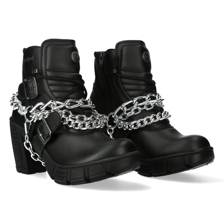 Bottines Noir New Rock M-TRCASCO004ES-V2