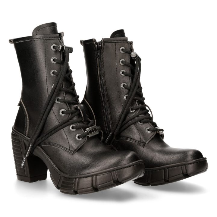 Bottines Acier, Noir New Rock M-TRCASCO007-V2