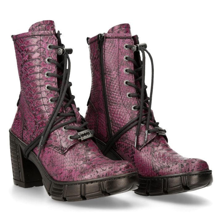 Bottines Lilas New Rock M-TRCASCO007-V3