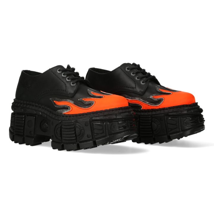 Chaussures Noir, Orange New Rock M-WALL211-V4