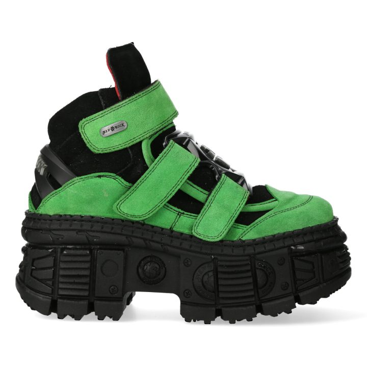 Bottines Noir, Vert New Rock M-WALL285-S7 – Image 2
