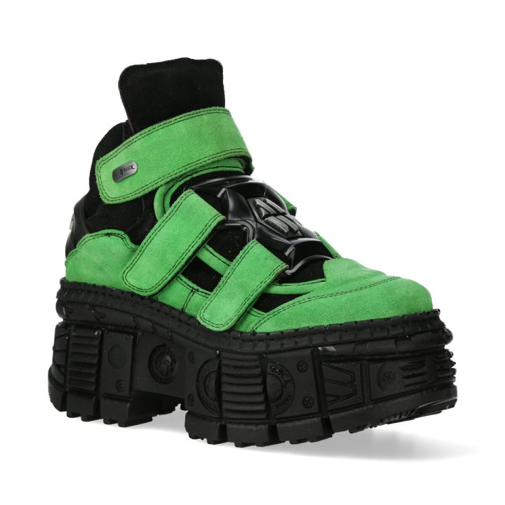 Bottines Noir, Vert New Rock M-WALL285-S7 – Image 3
