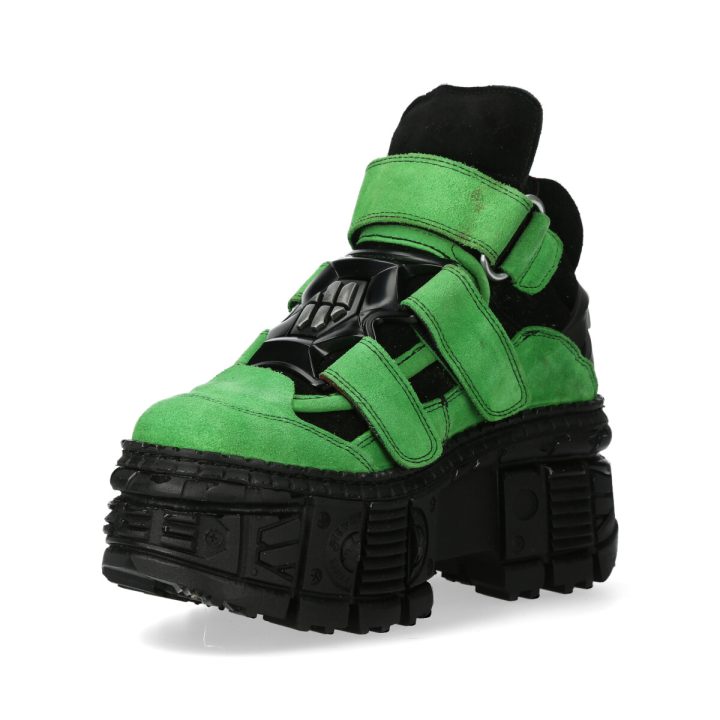 Bottines Noir, Vert New Rock M-WALL285-S7 – Image 5