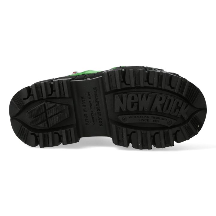 Bottines Noir, Vert New Rock M-WALL285-S7 – Image 7