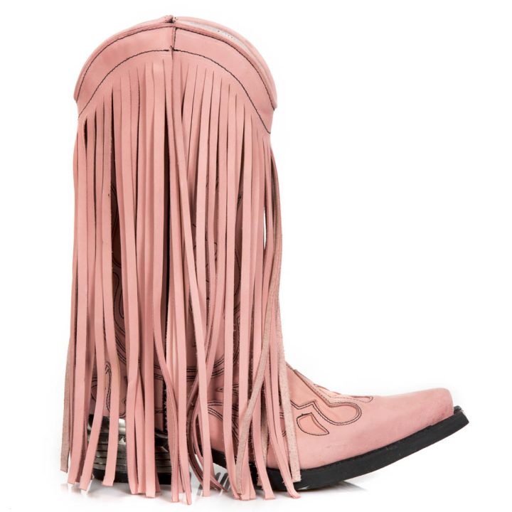 'Bottes hautes' Feu, Noir New Rock M-WST057-C6