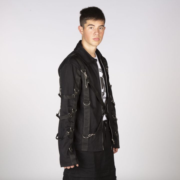 W-JACK002-S1  BLACK COTTON JACKET – Image 2